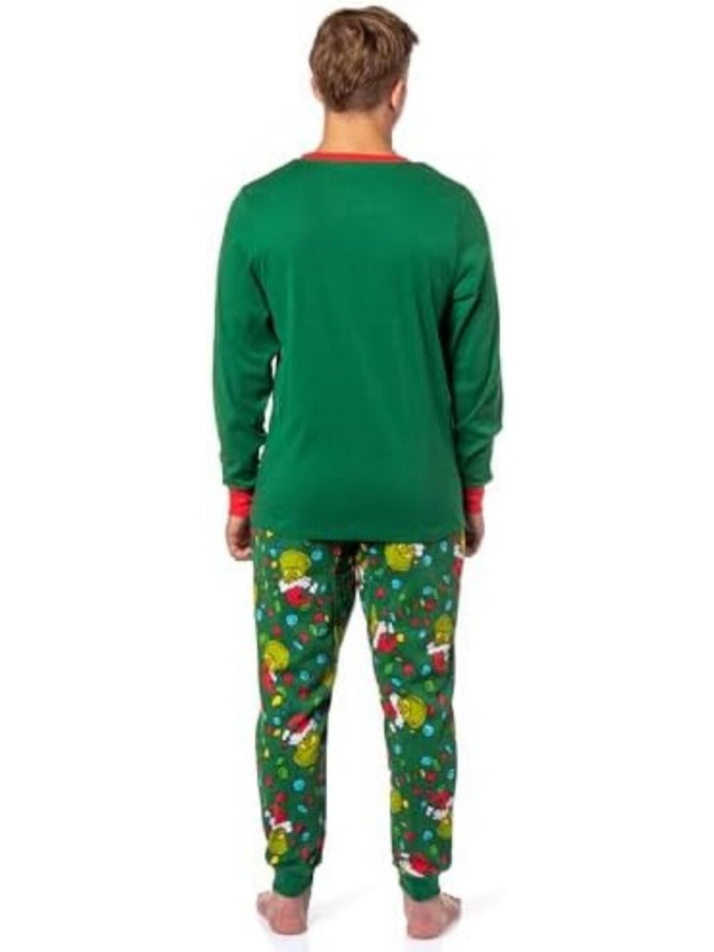 Cozy Grinch Christmas Pajama Set with Lights | Fun Holiday Sleepwear for Kids - Picture 3 of 5